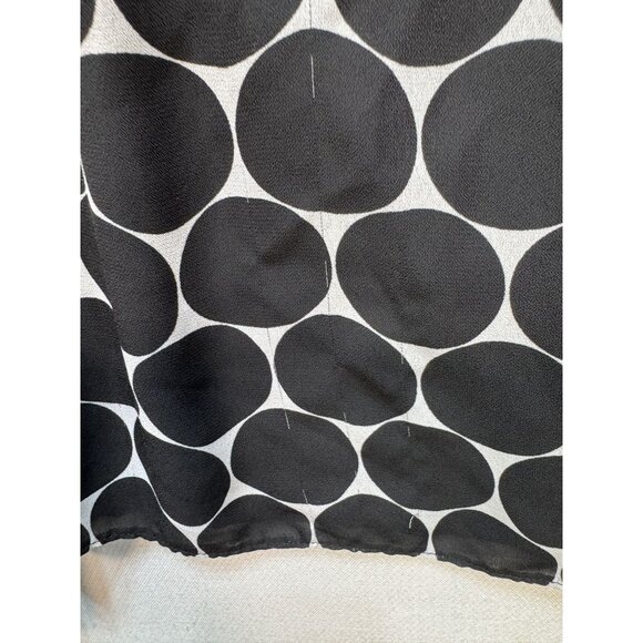 Maggie Barnes Womens Tunic Top Size 4X Black White Polka Dot Beaded Satin - Picture 10 of 16